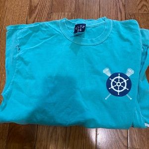 Teal lacrosse long sleeve shirt
